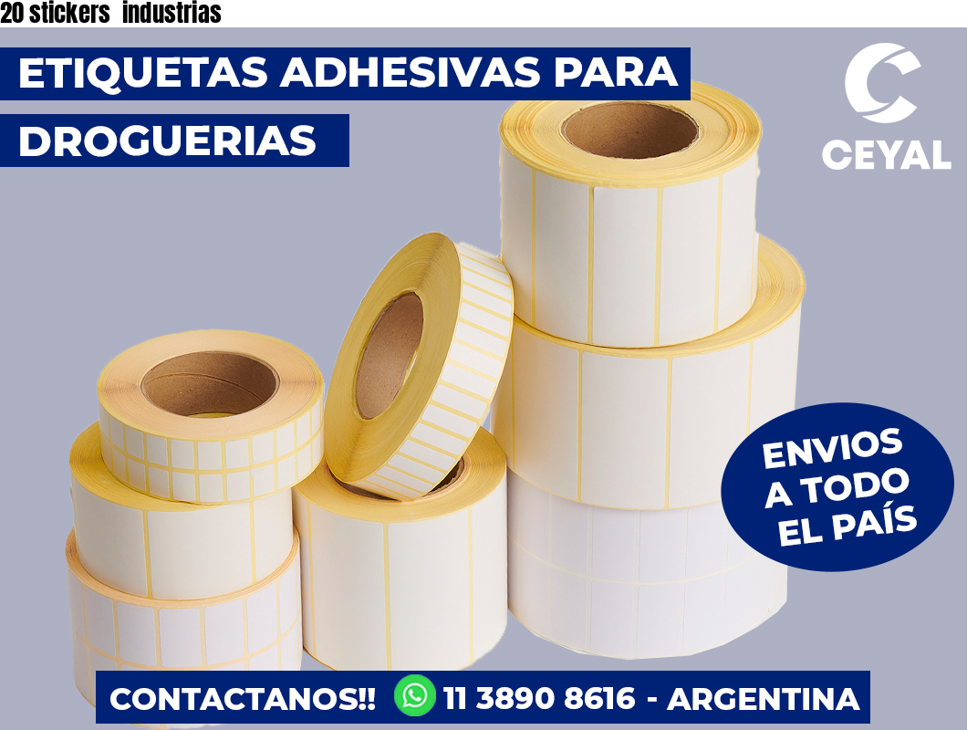 20 stickers industrias