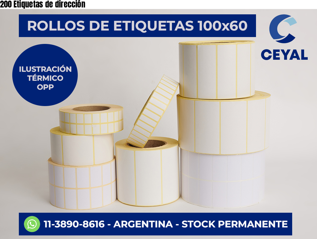 200 Etiquetas de dirección