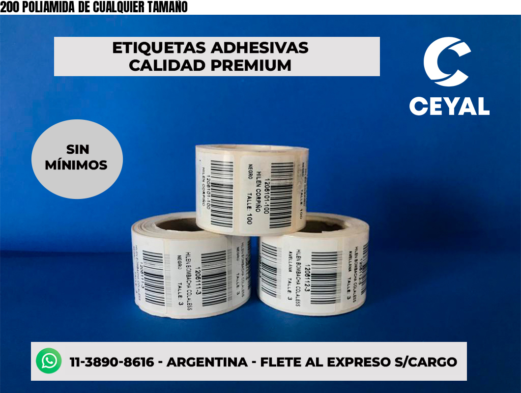200 POLIAMIDA DE CUALQUIER TAMAÑO