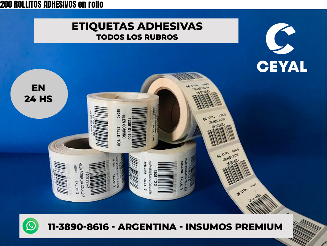 200 ROLLITOS ADHESIVOS en rollo
