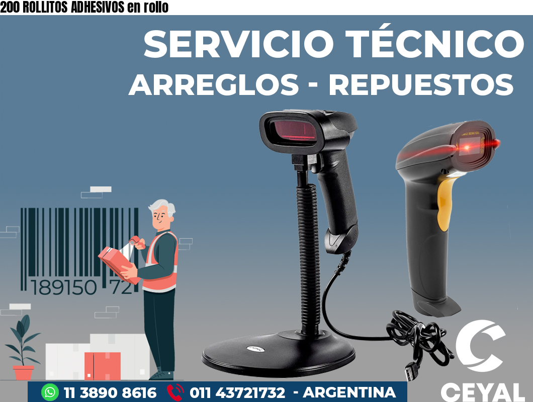 200 ROLLITOS ADHESIVOS en rollo