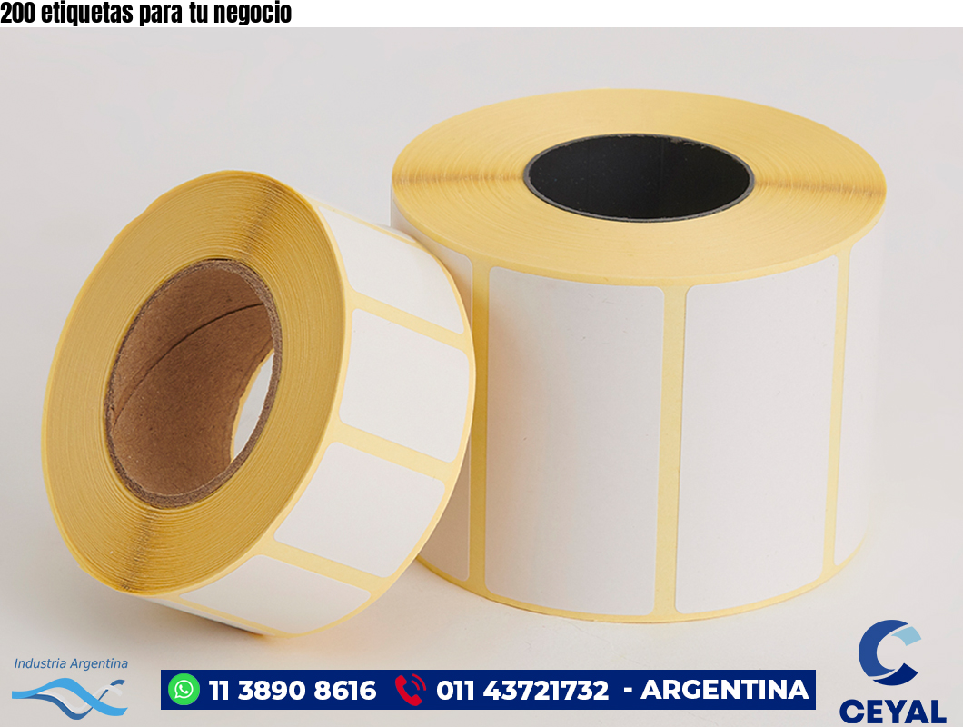 200 etiquetas para tu negocio