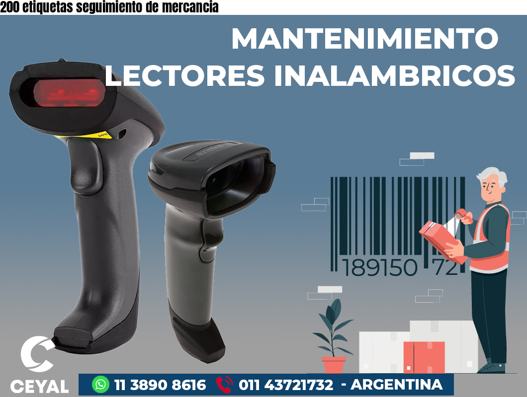 200 etiquetas seguimiento de mercancia