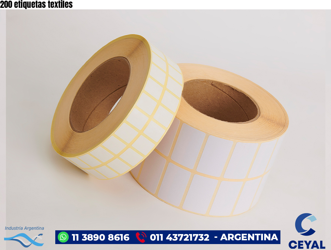 200 etiquetas textiles