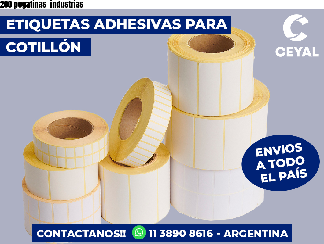 200 pegatinas  industrias