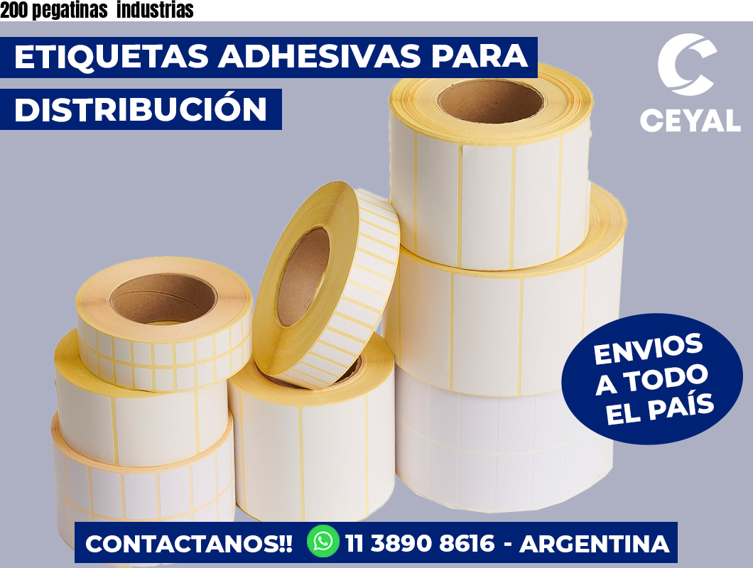 200 pegatinas  industrias