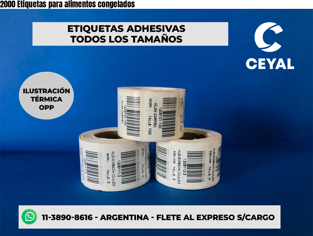 2000 Etiquetas para alimentos congelados