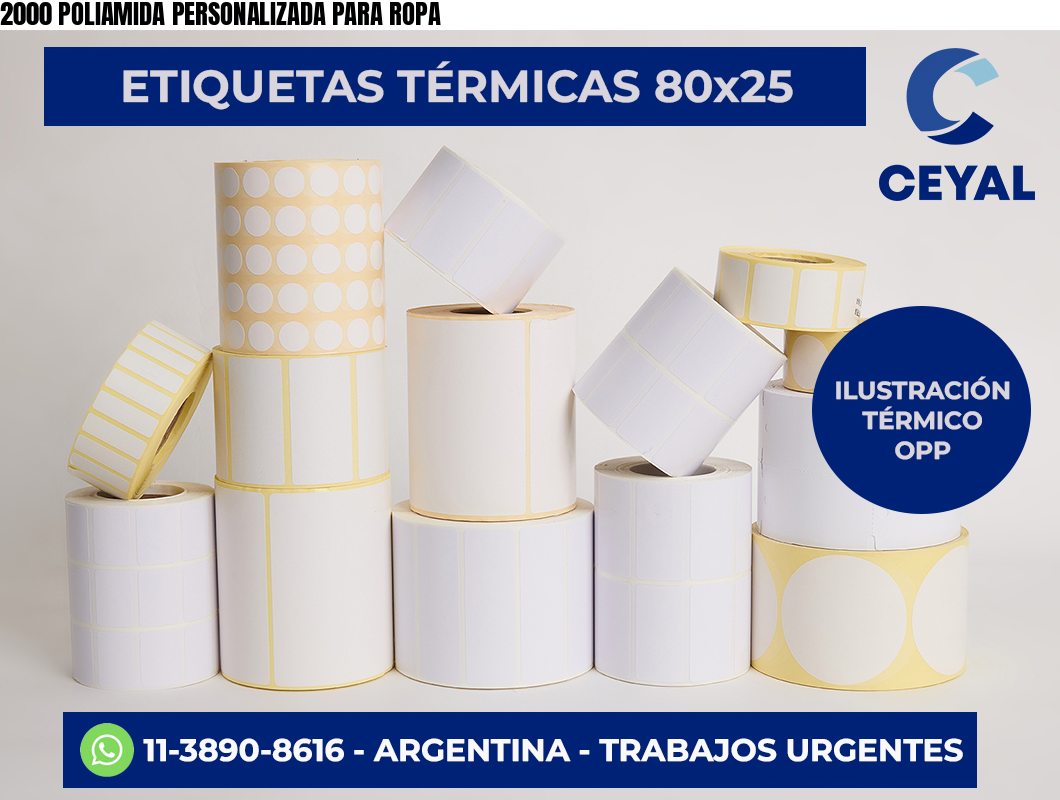 2000 POLIAMIDA PERSONALIZADA PARA ROPA