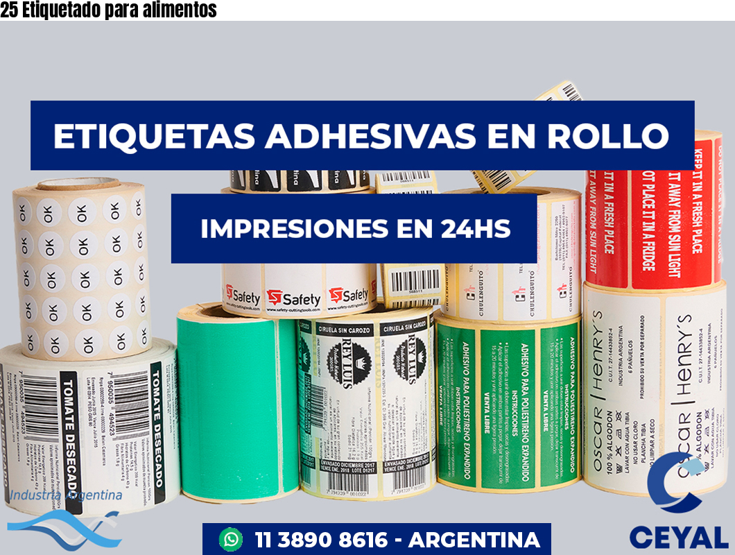 25 Etiquetado para alimentos