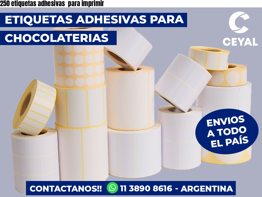 250 etiquetas adhesivas  para imprimir