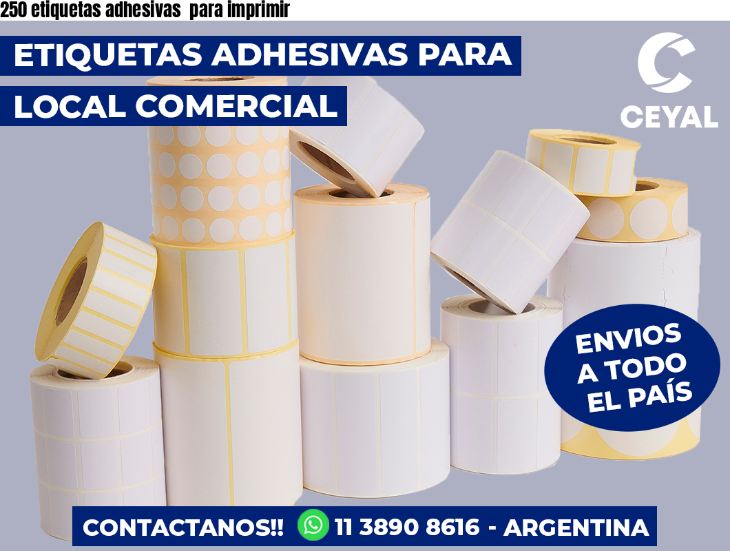 250 etiquetas adhesivas  para imprimir