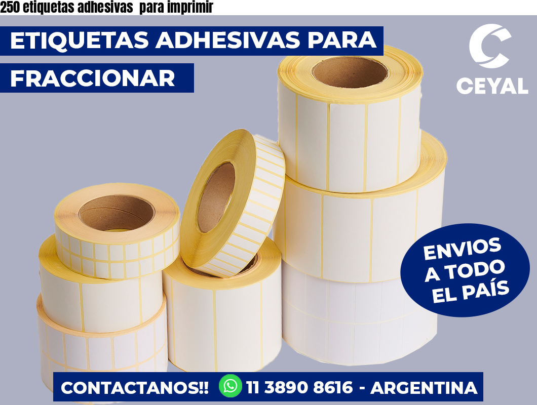 250 etiquetas adhesivas para imprimir