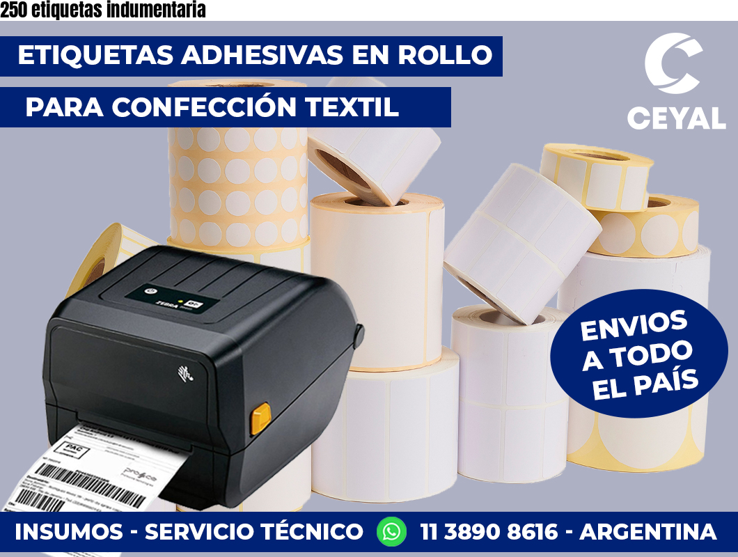 250 etiquetas indumentaria