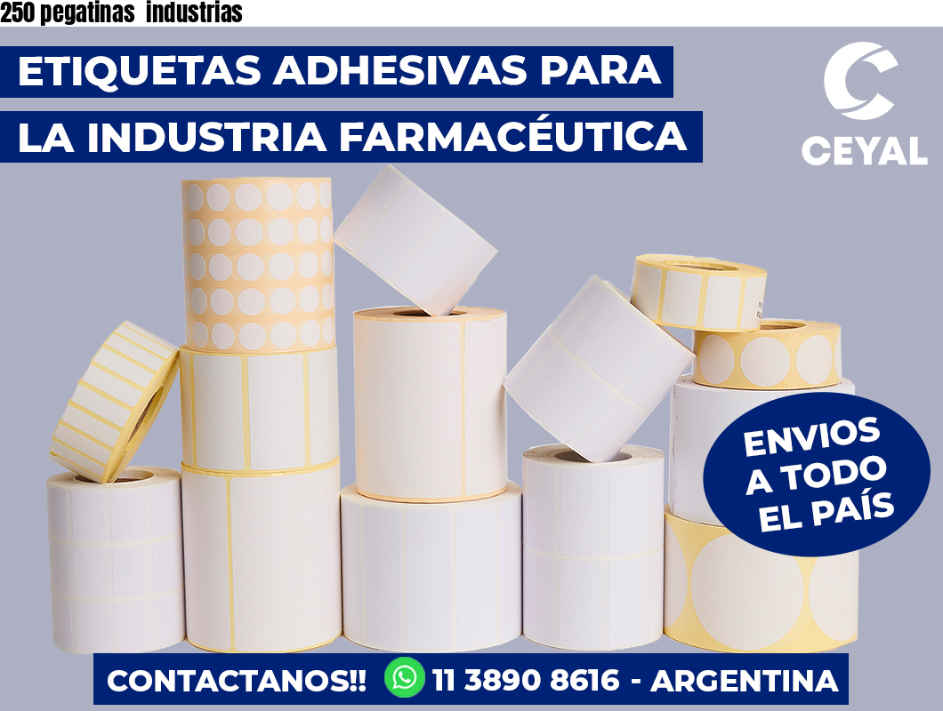 250 pegatinas  industrias
