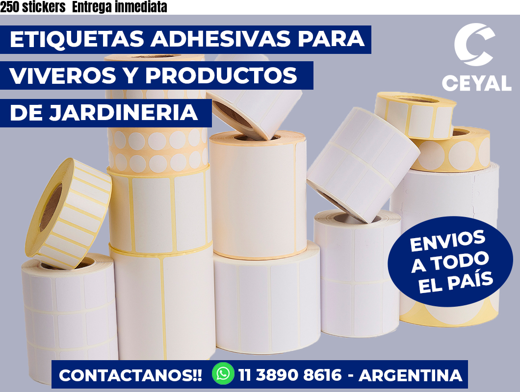 250 stickers Entrega inmediata