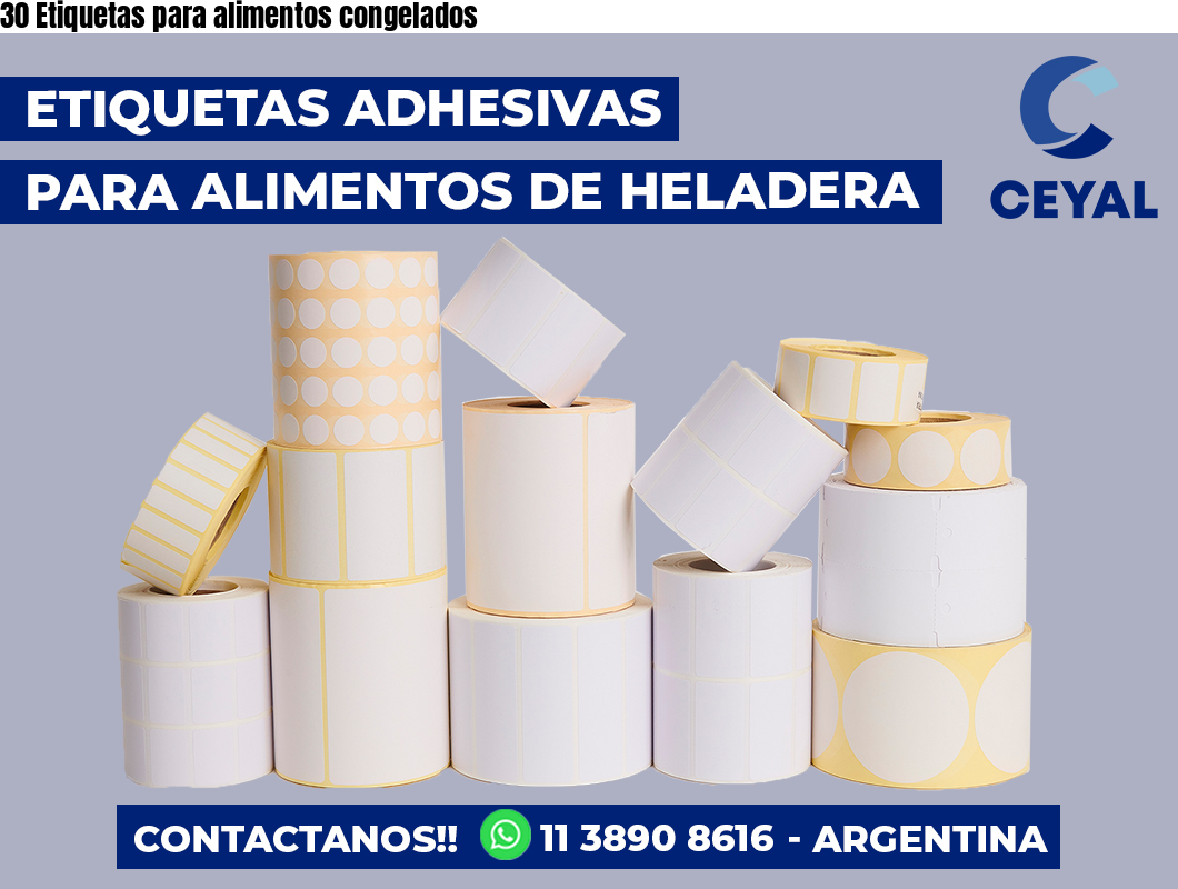 30 Etiquetas para alimentos congelados