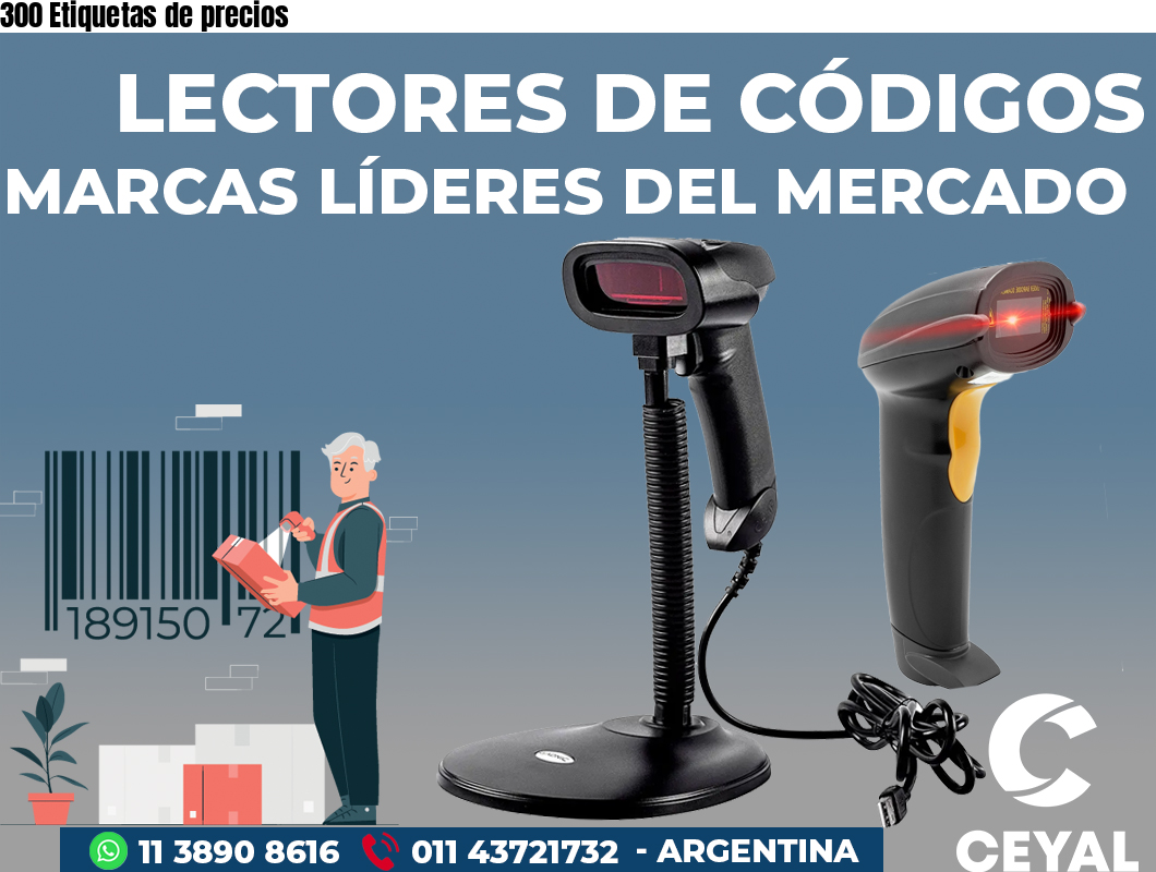 300 Etiquetas de precios