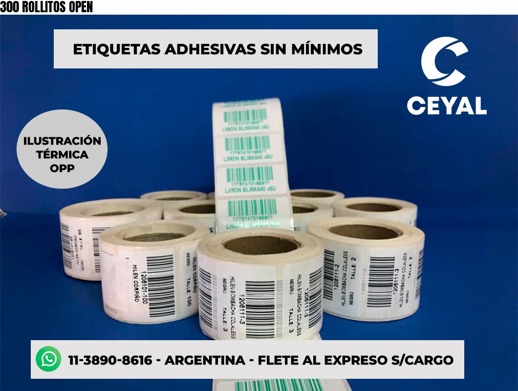 300 ROLLITOS OPEN