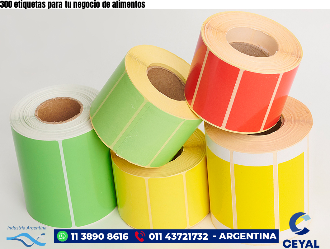 300 etiquetas para tu negocio de alimentos