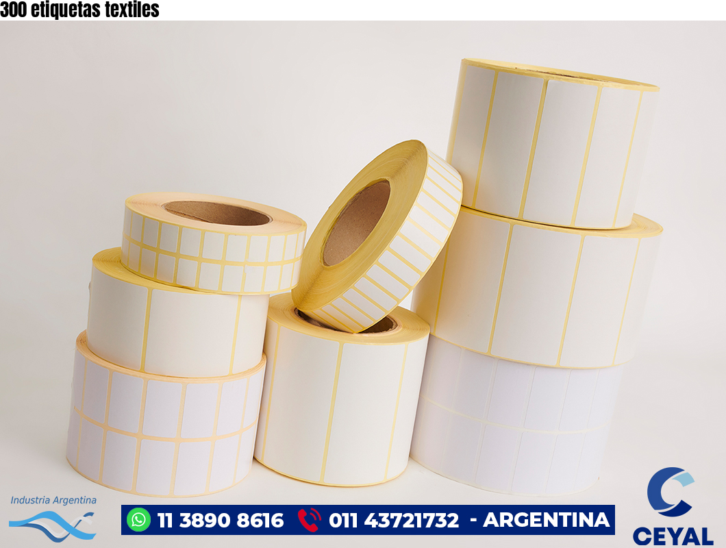 300 etiquetas textiles