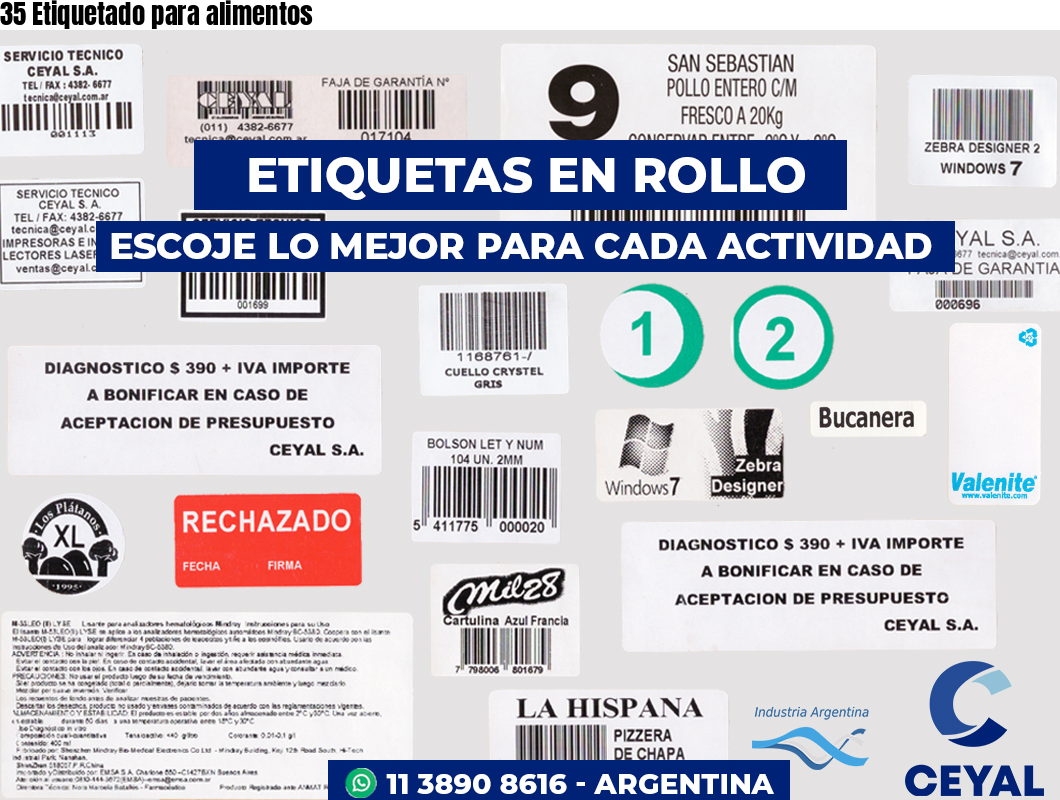 35 Etiquetado para alimentos