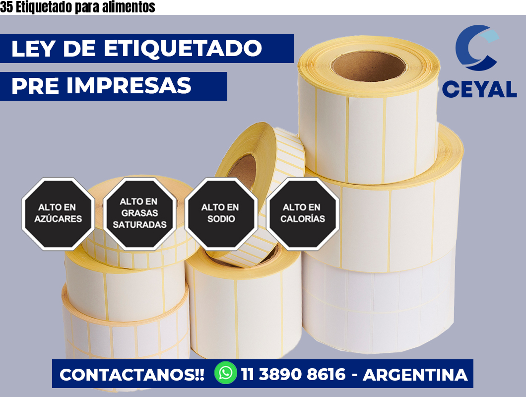 35 Etiquetado para alimentos