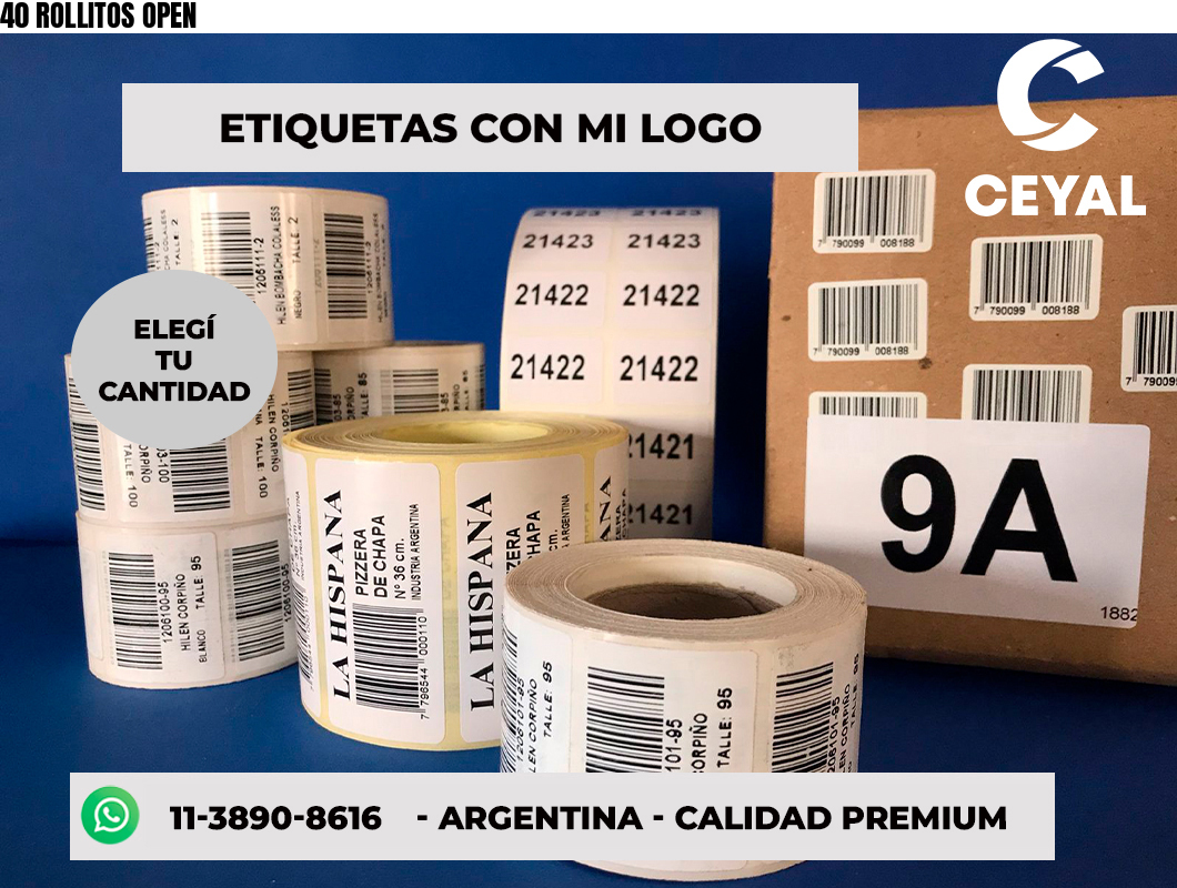 40 ROLLITOS OPEN