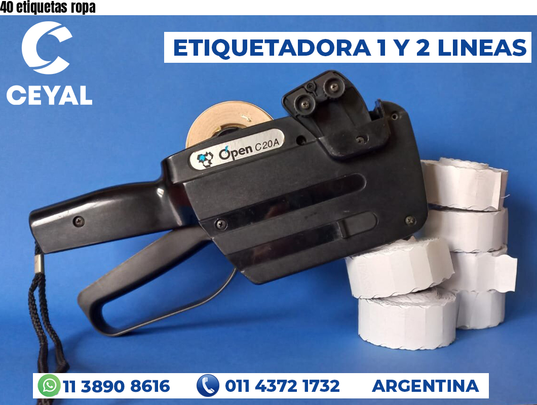 40 etiquetas ropa