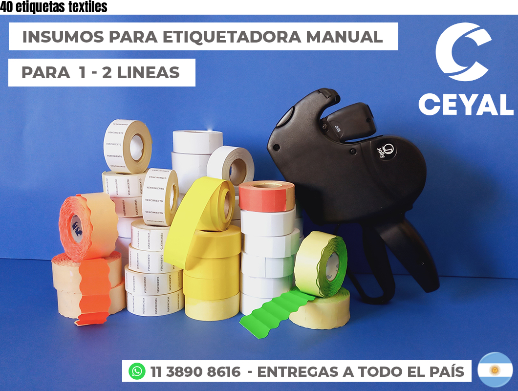 40 etiquetas textiles