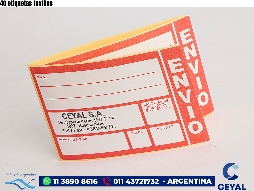 40 etiquetas textiles