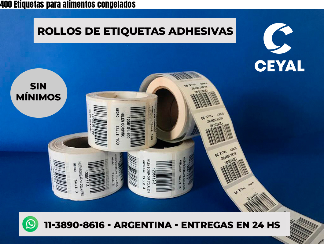 400 Etiquetas para alimentos congelados