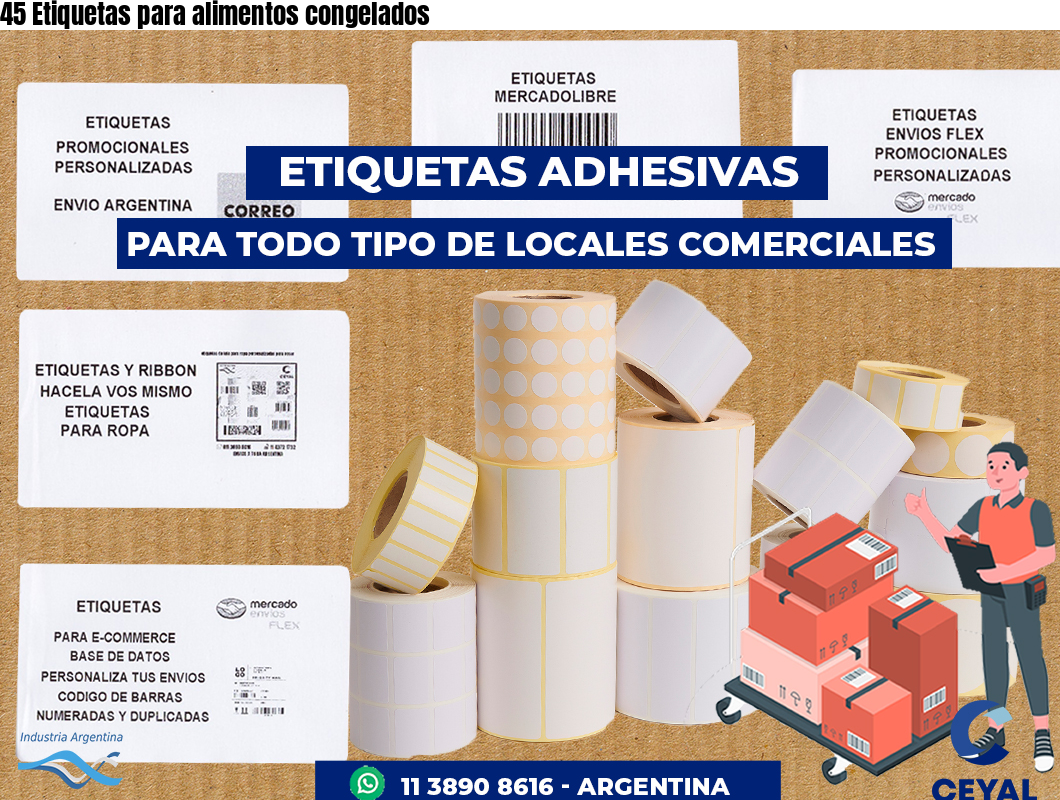 45 Etiquetas para alimentos congelados