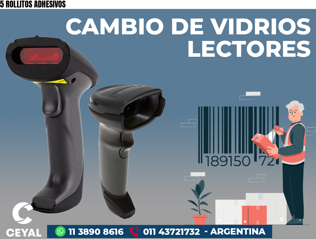 5 ROLLITOS ADHESIVOS