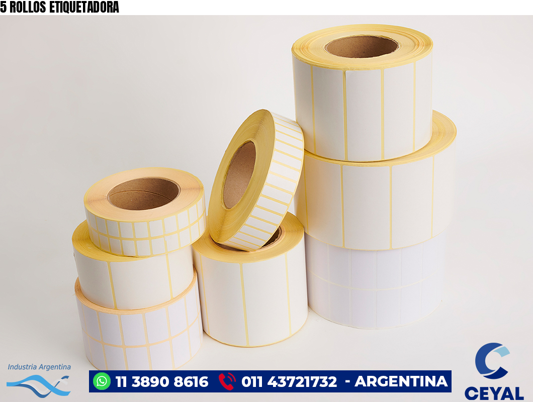 5 ROLLOS ETIQUETADORA