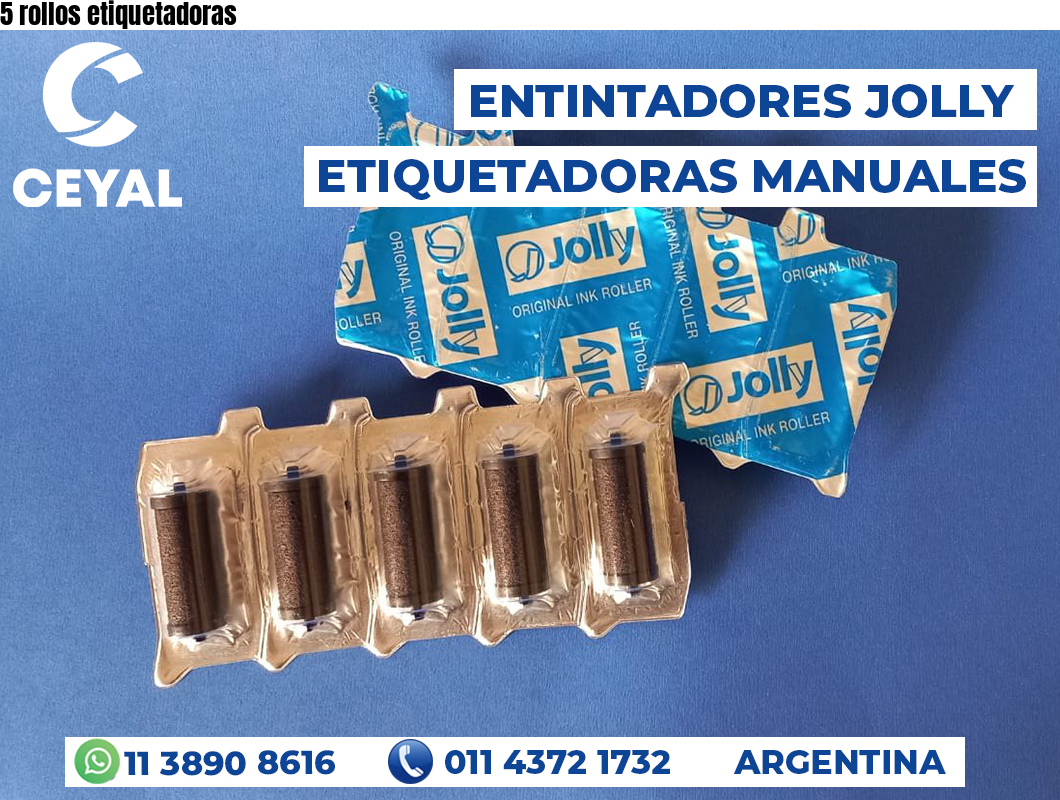 5 rollos etiquetadoras