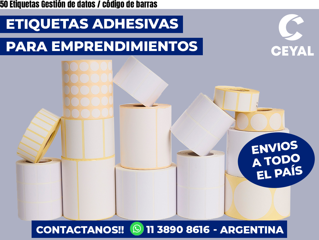 50 Etiquetas Gestión de datos / código de barras