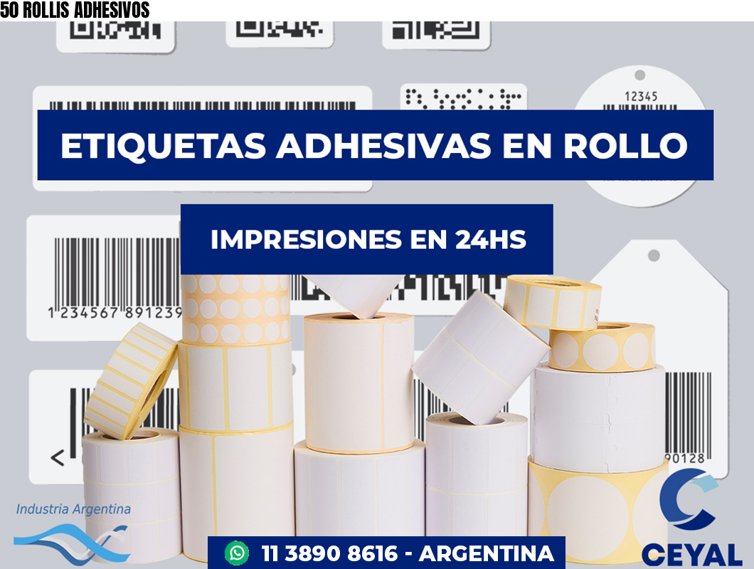 50 ROLLIS ADHESIVOS