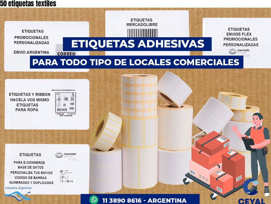50 etiquetas textiles