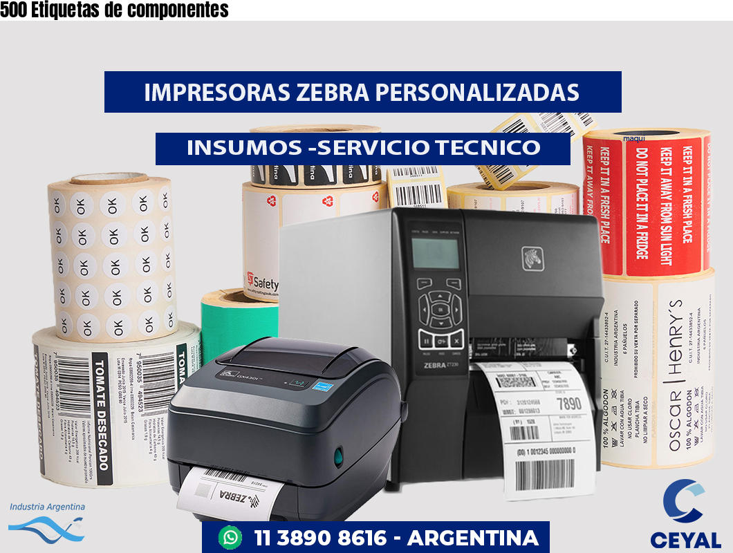 500 Etiquetas de componentes