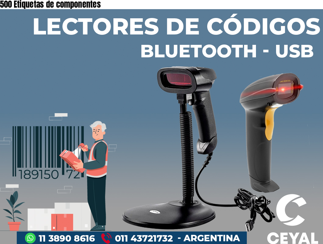 500 Etiquetas de componentes