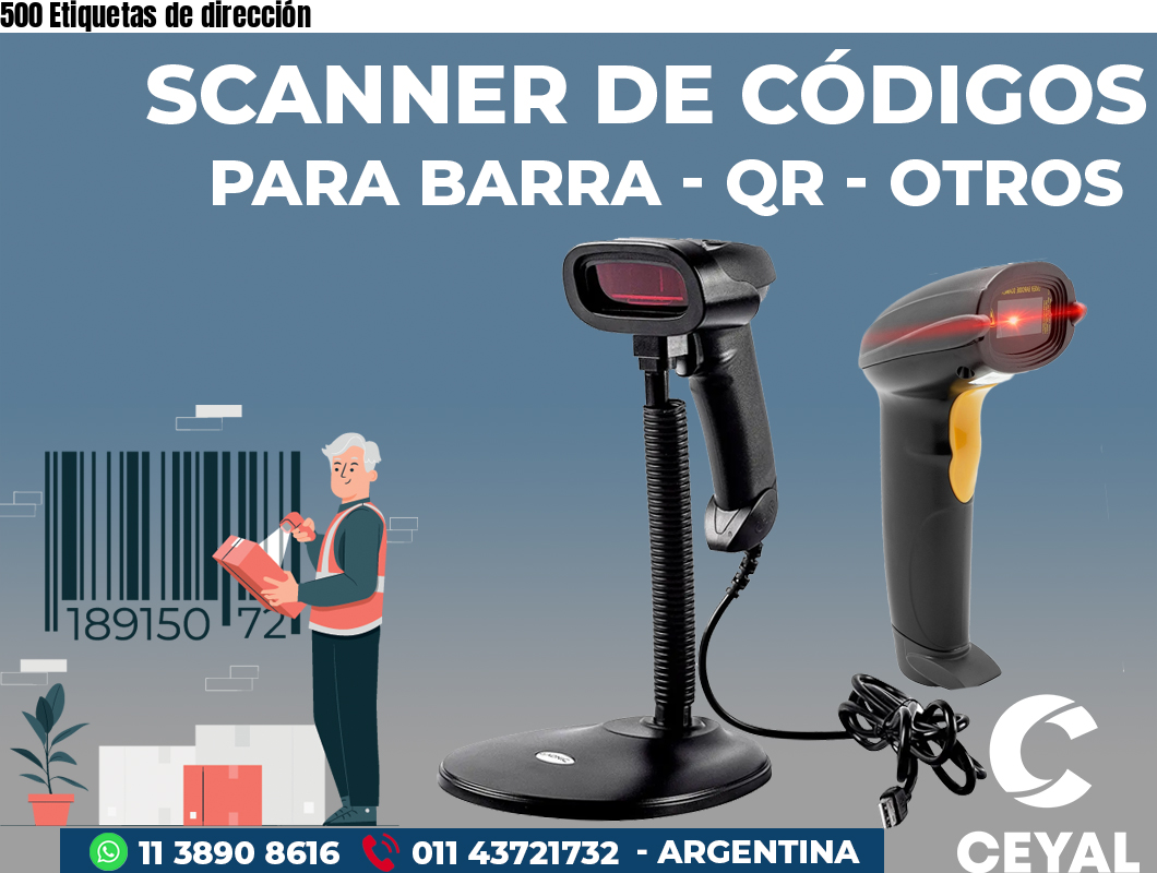 500 Etiquetas de dirección