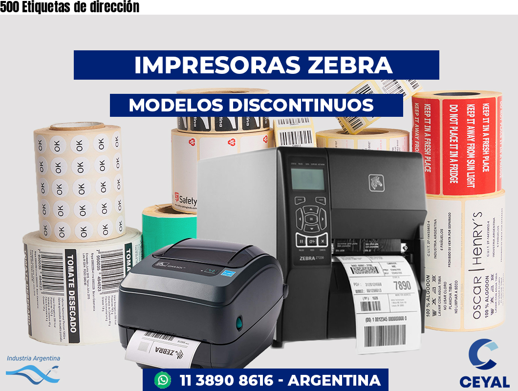 500 Etiquetas de dirección