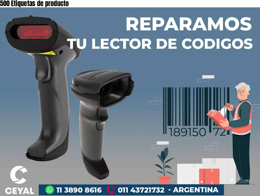 500 Etiquetas de producto