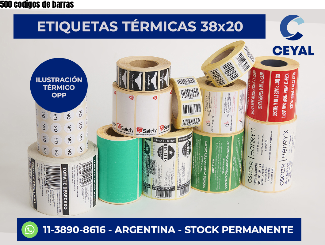 500 codigos de barras