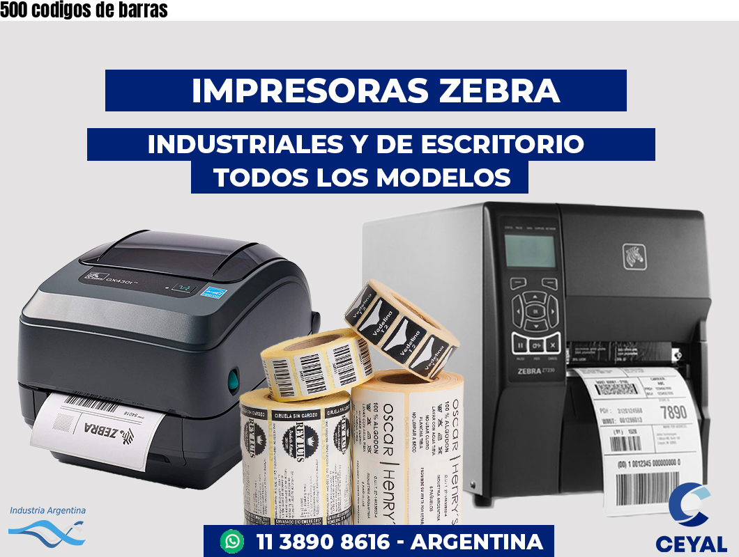 500 codigos de barras