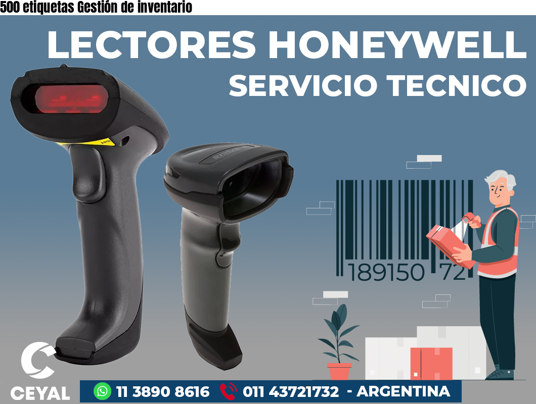 500 etiquetas Gestión de inventario