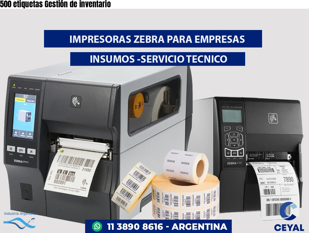 500 etiquetas Gestión de inventario