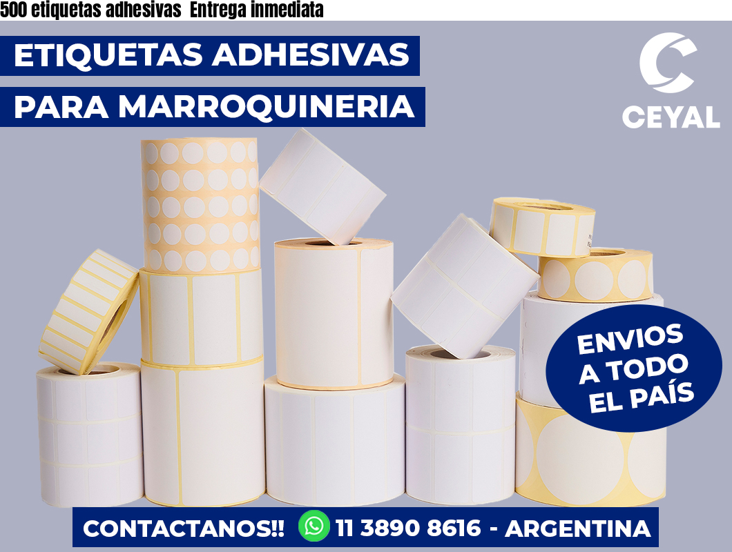 500 etiquetas adhesivas Entrega inmediata