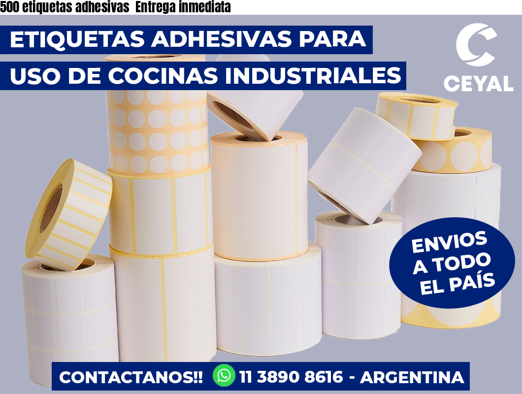 500 etiquetas adhesivas  Entrega inmediata