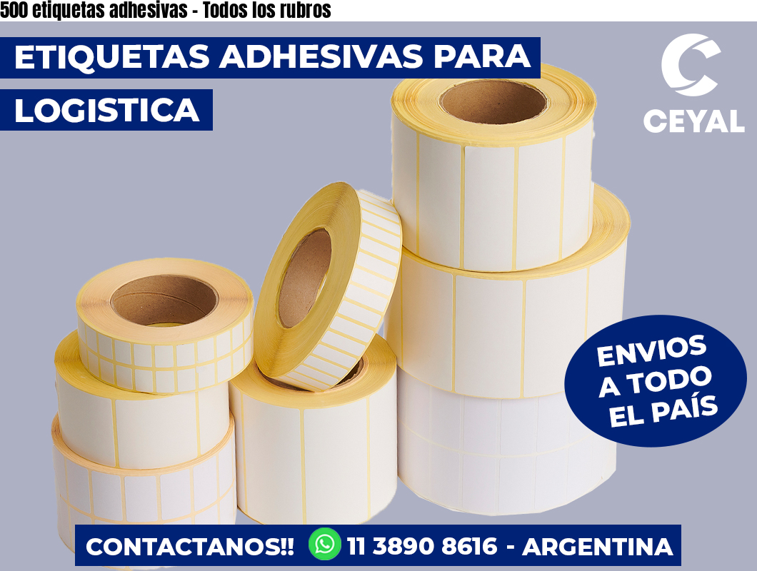 500 etiquetas adhesivas - Todos los rubros